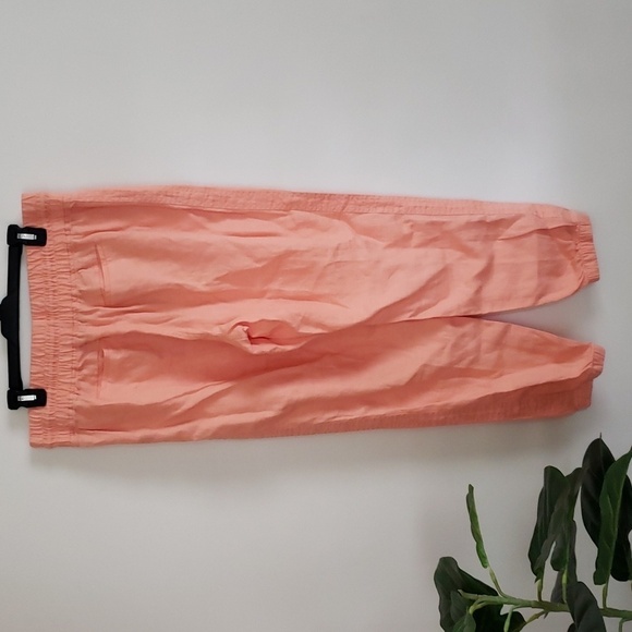 Athleta Cabo Linen Jogger in Sherbet Orange, women's size 14 - Picture 6 of 9